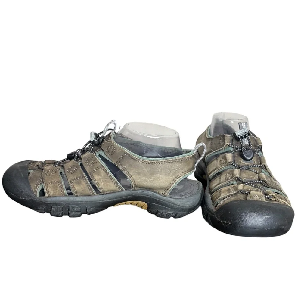Keen Brown Newport H2 Sandals Waterproof Leather Hiking Mens 11